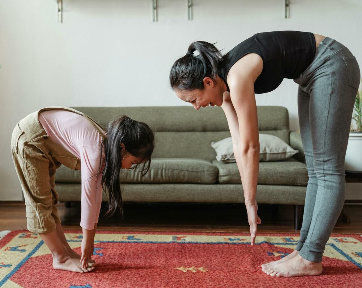 Faire yoga avec enfants