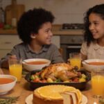 Dîner de réveillon en famille autour d’un repas simple